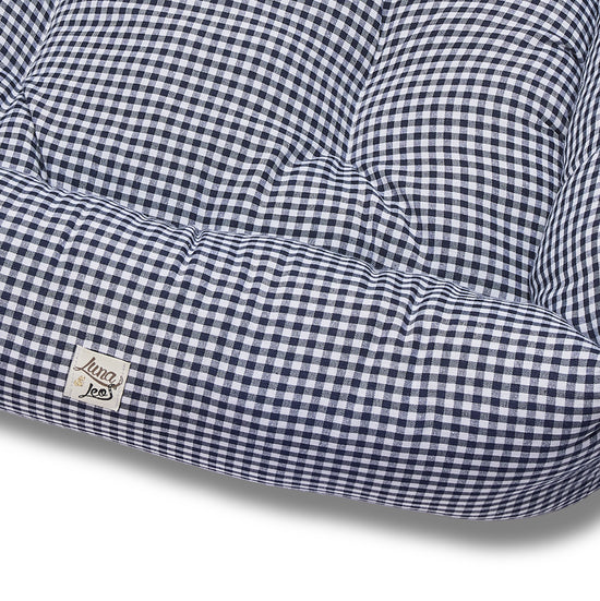 Panier vichy bleu marine