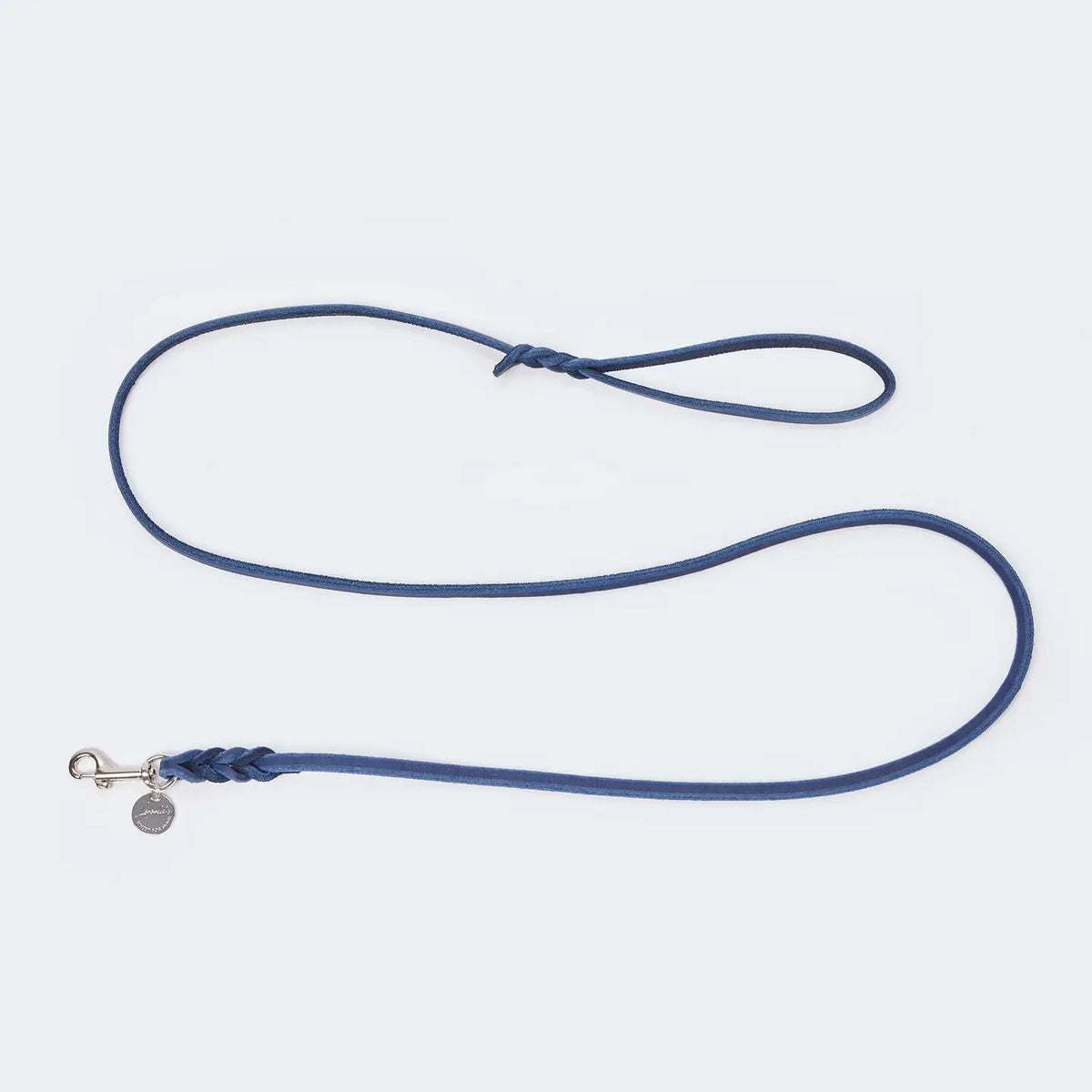 Laisse fine Marine en cuir gras