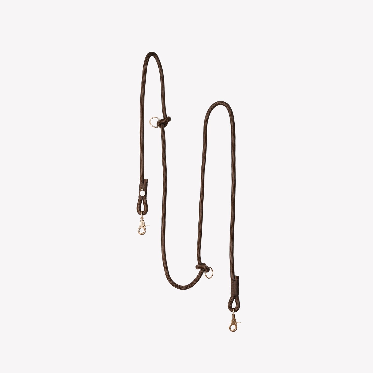 Laisse main libre en corde Brown