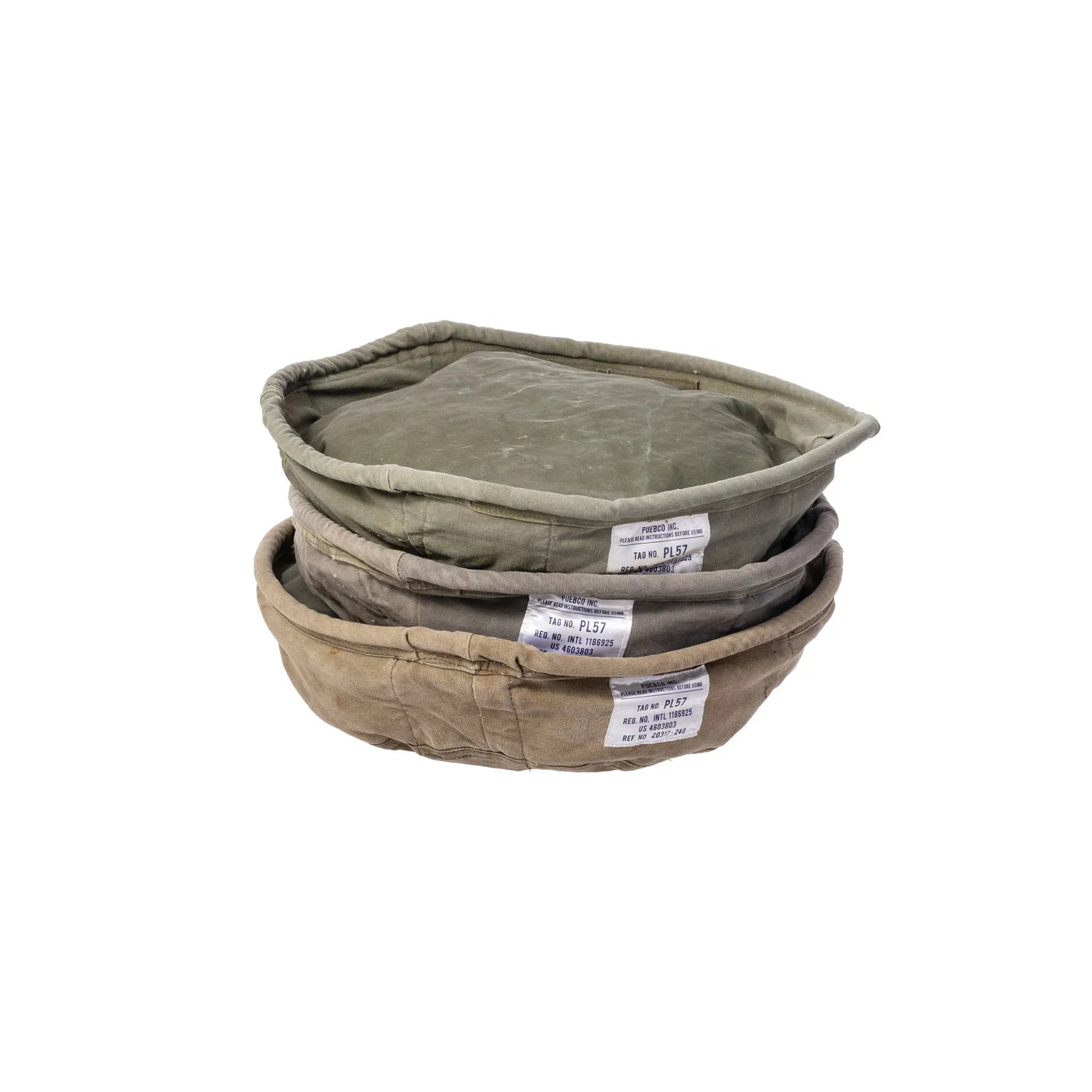 Panier pour animaux de compagnie en tissu de tente vintage - Small