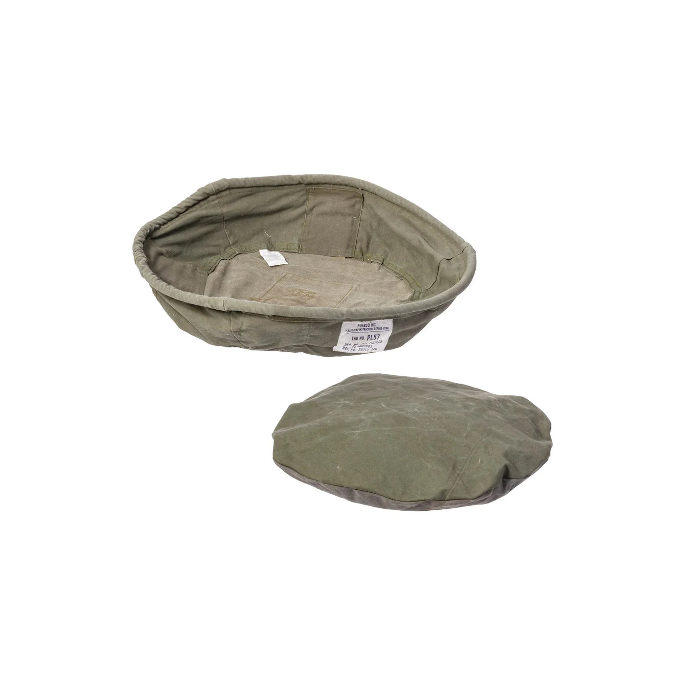 Panier pour animaux de compagnie en tissu de tente vintage - Small
