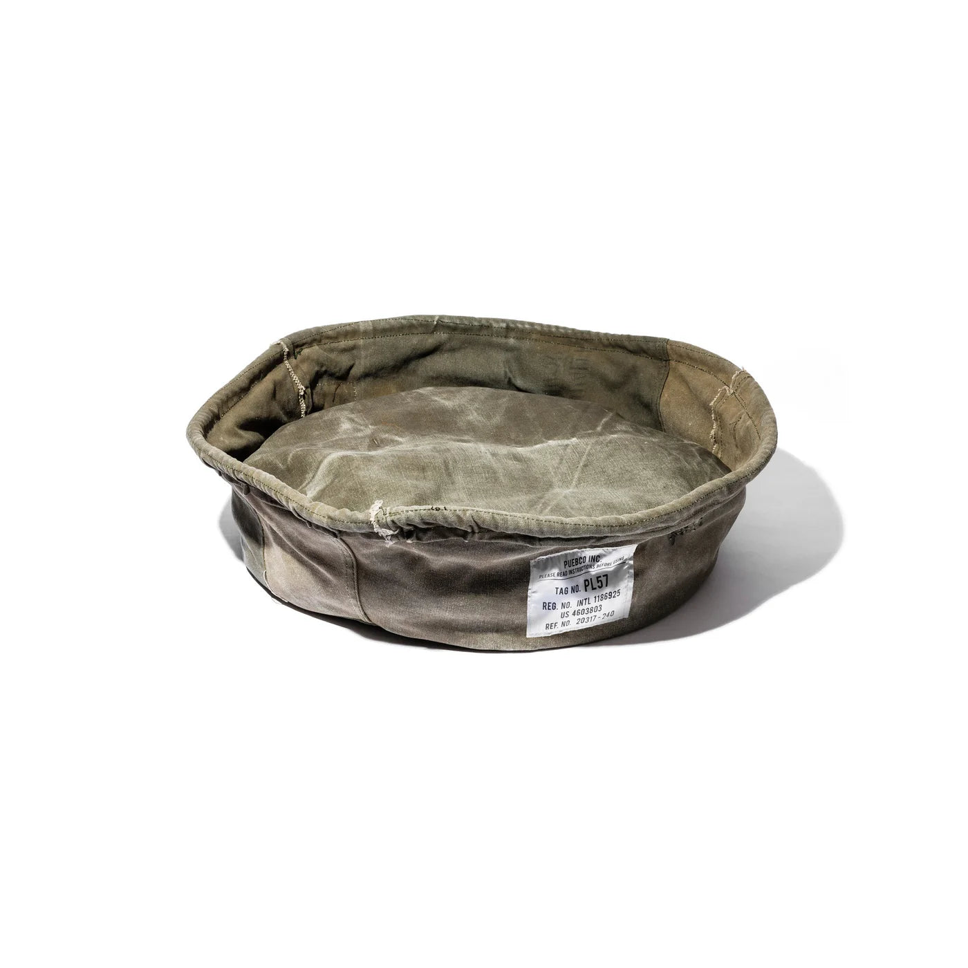 Panier pour animaux de compagnie en tissu de tente vintage - Small