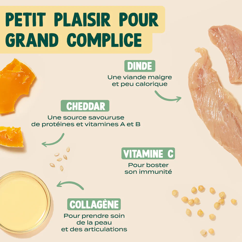 Friandises Noël gourmand dinde cheddar