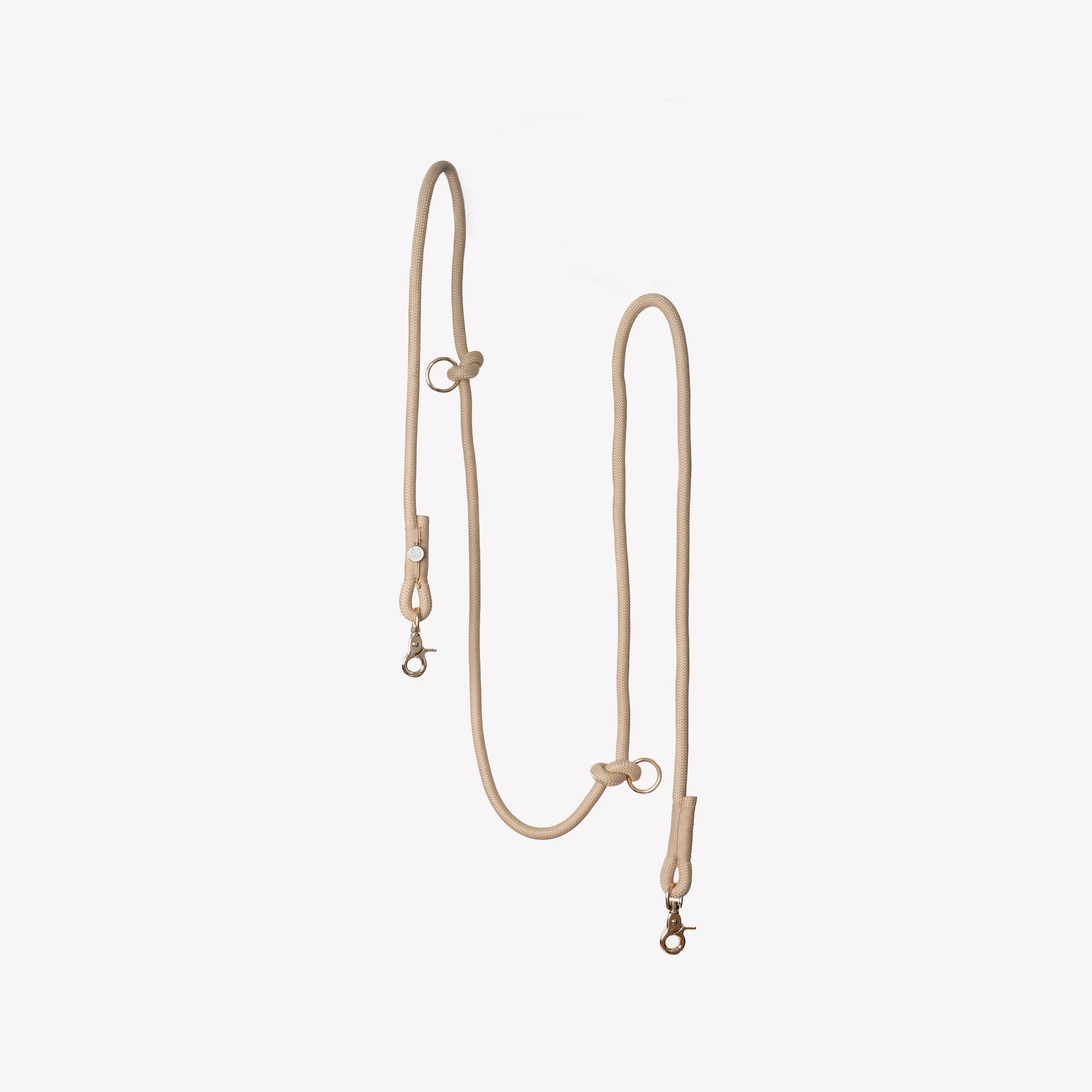 Laisse main libre en corde Tan