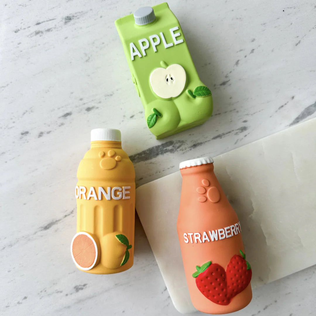 Jouet en caoutchouc jus d'orange