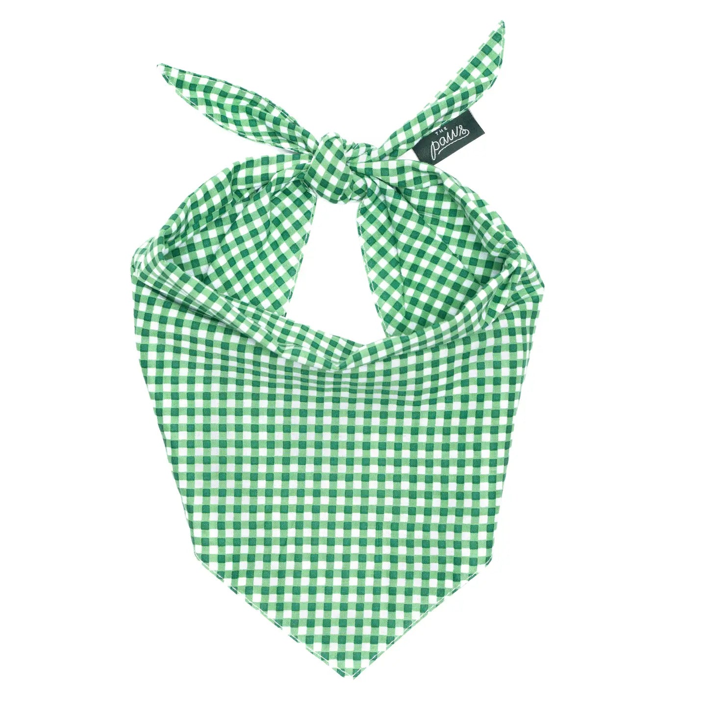 Bandana à petits carreaux verts