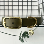 Collier en Biothane kaki