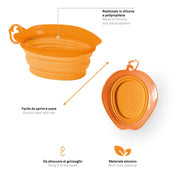 Bol de voyage pliable pour nourriture et eau