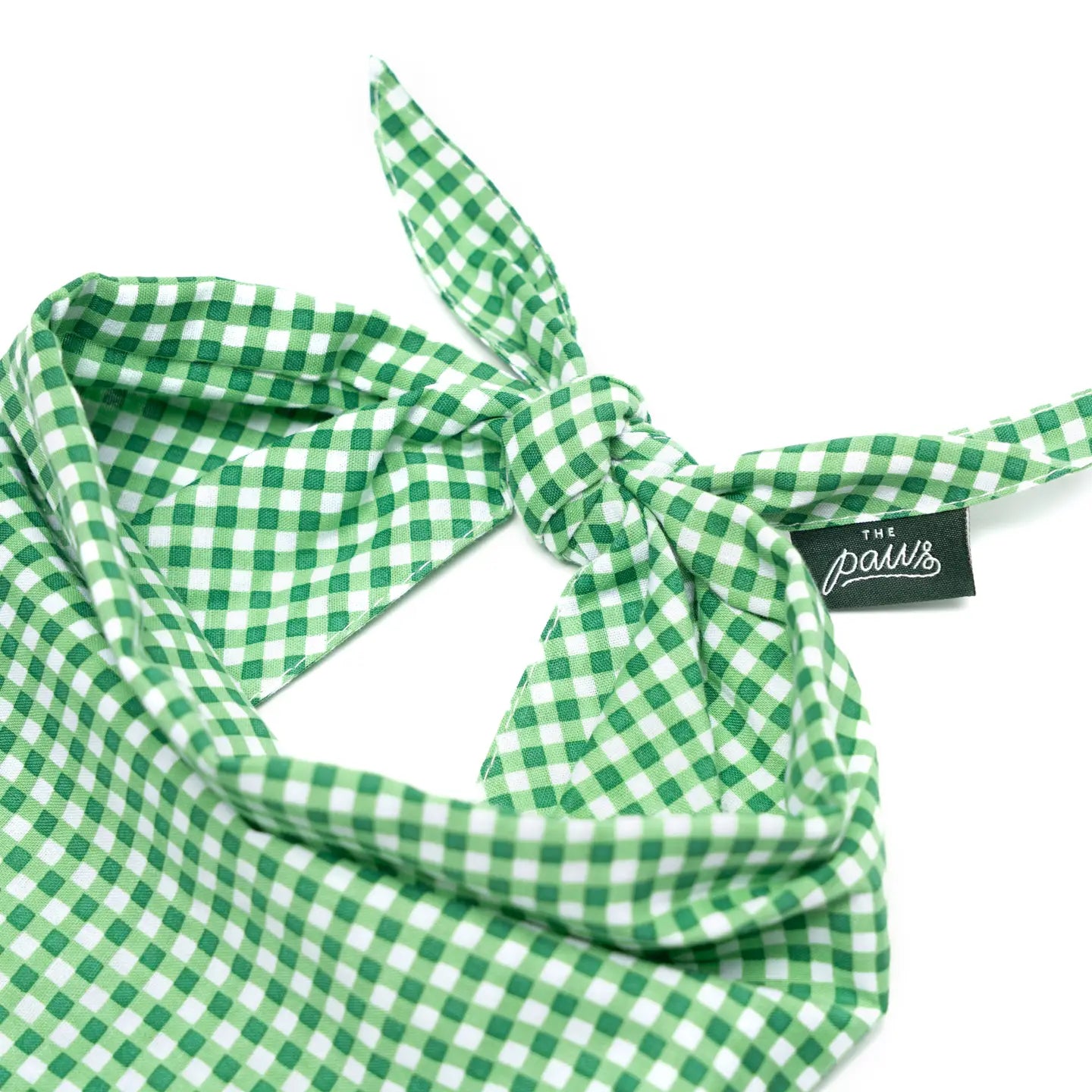 Bandana à petits carreaux verts