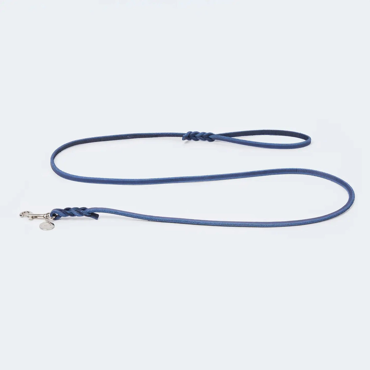 Laisse fine Marine en cuir gras