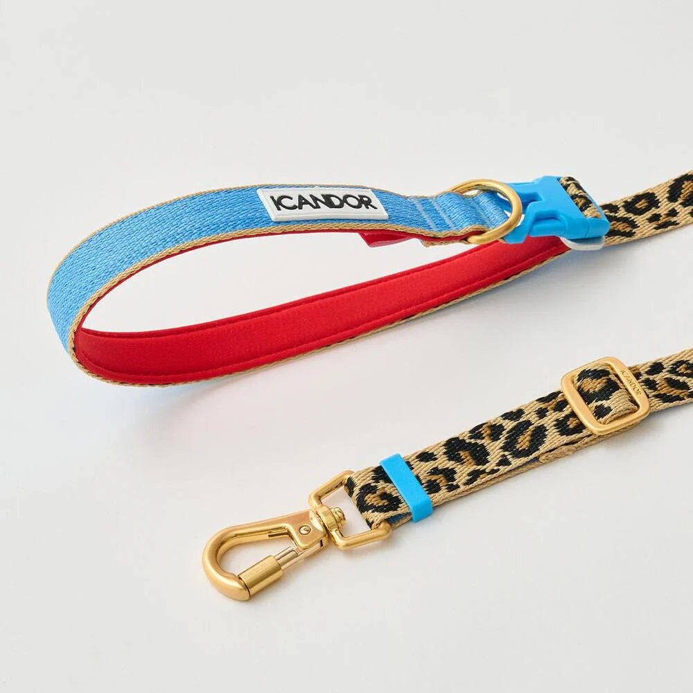Laisse multi-positions Gentle Leash Bolt Long Léopard