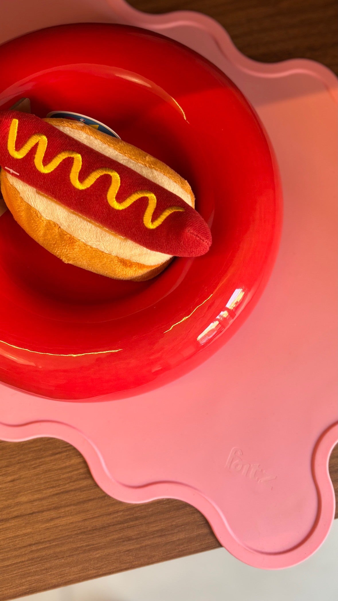 Tapis de gamelle Rose