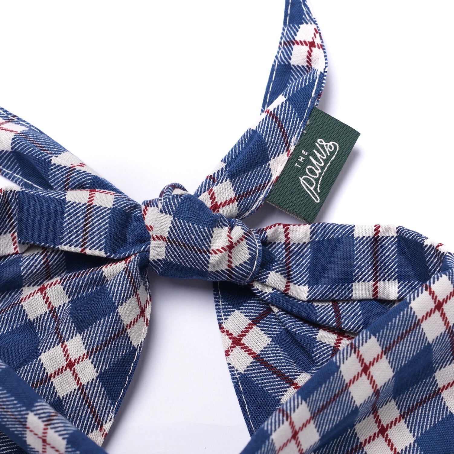 Bandana à carreaux bleu et rouge