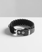 Collier bi-matière noir