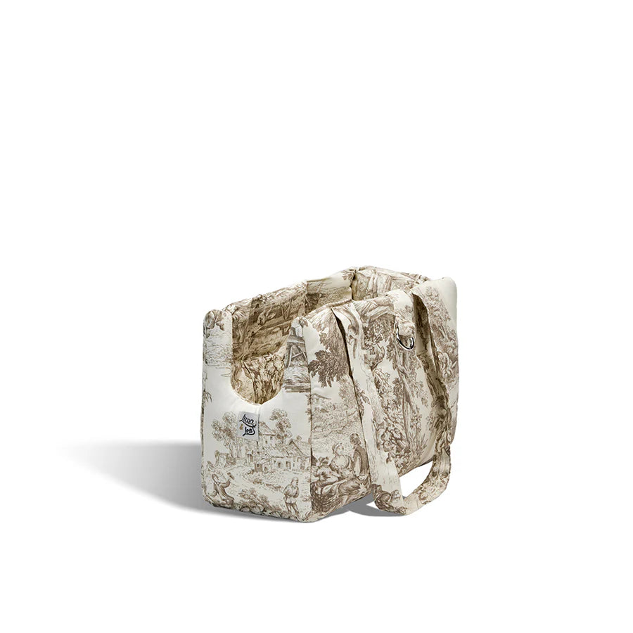 Sacs de transport Toile de Jouy beige M