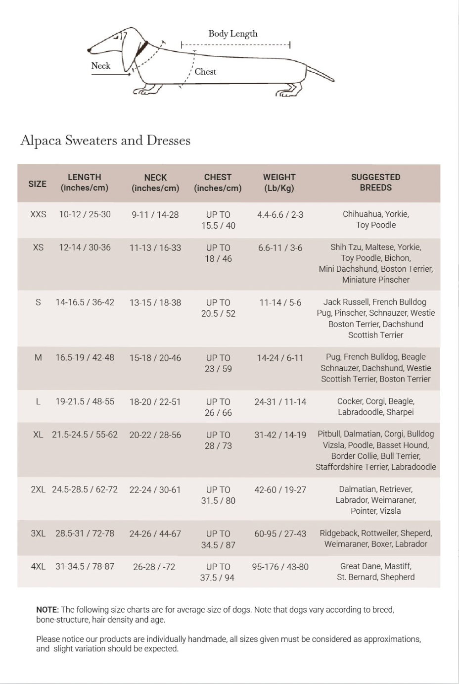 Pull pour chien en alpaga Camel Aran