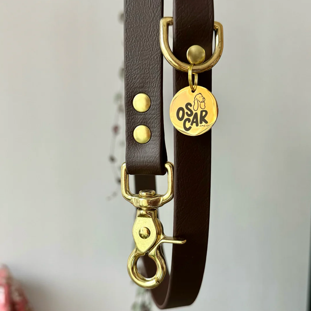 Laisse simple en Biothane Marron Tonka