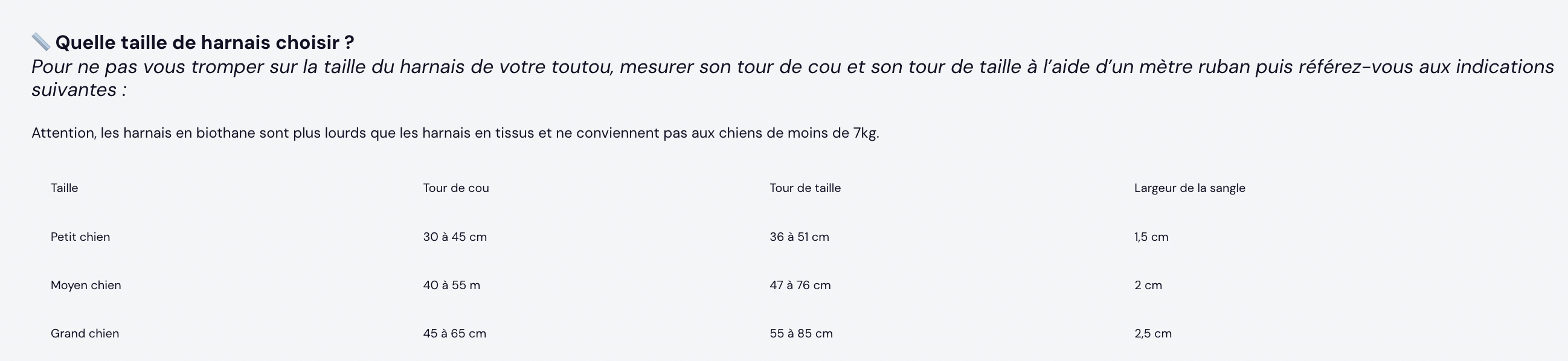 Harnais en Biothane Kaki