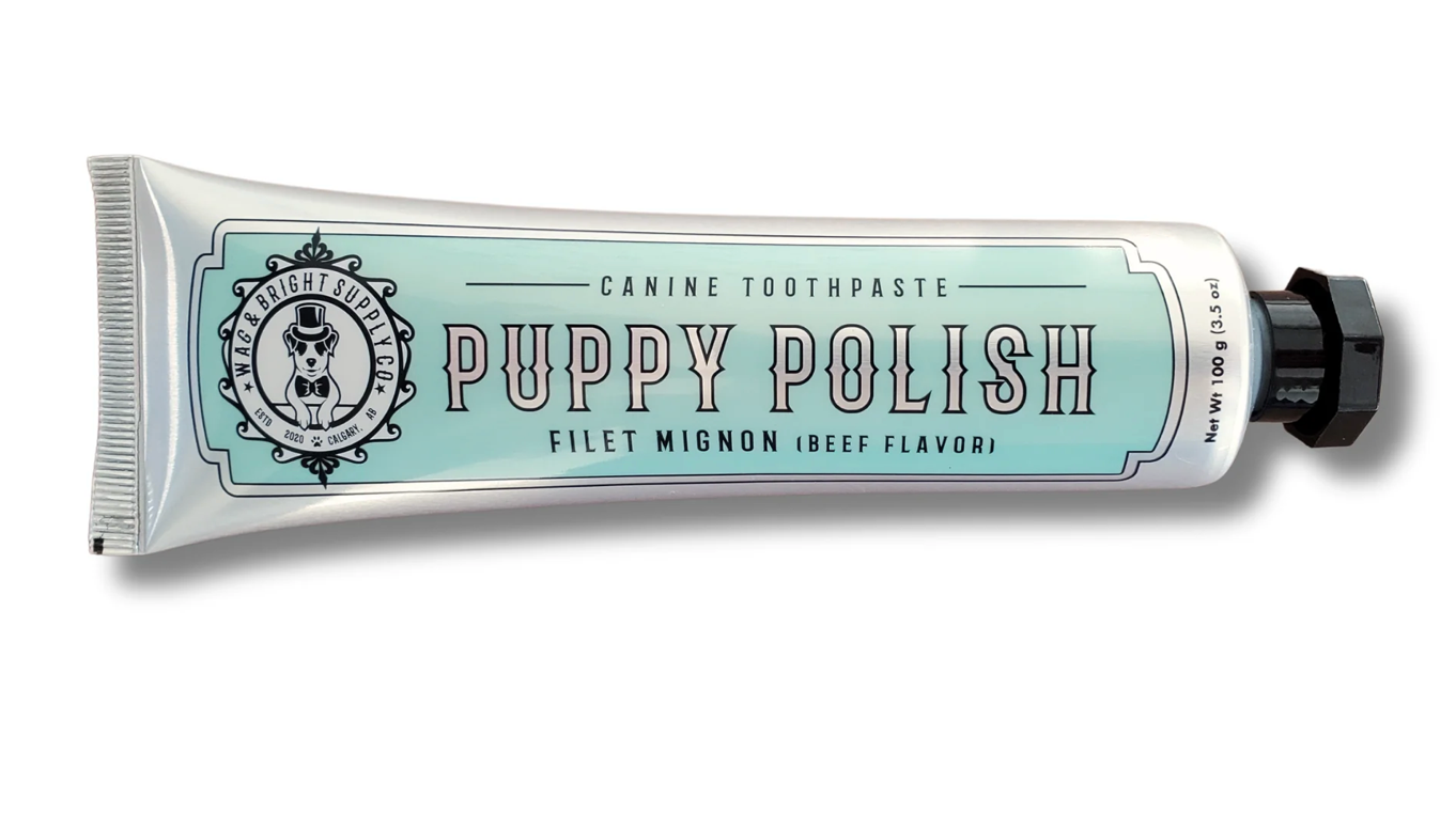 Dentifrice Puppy Polish au filet mignon