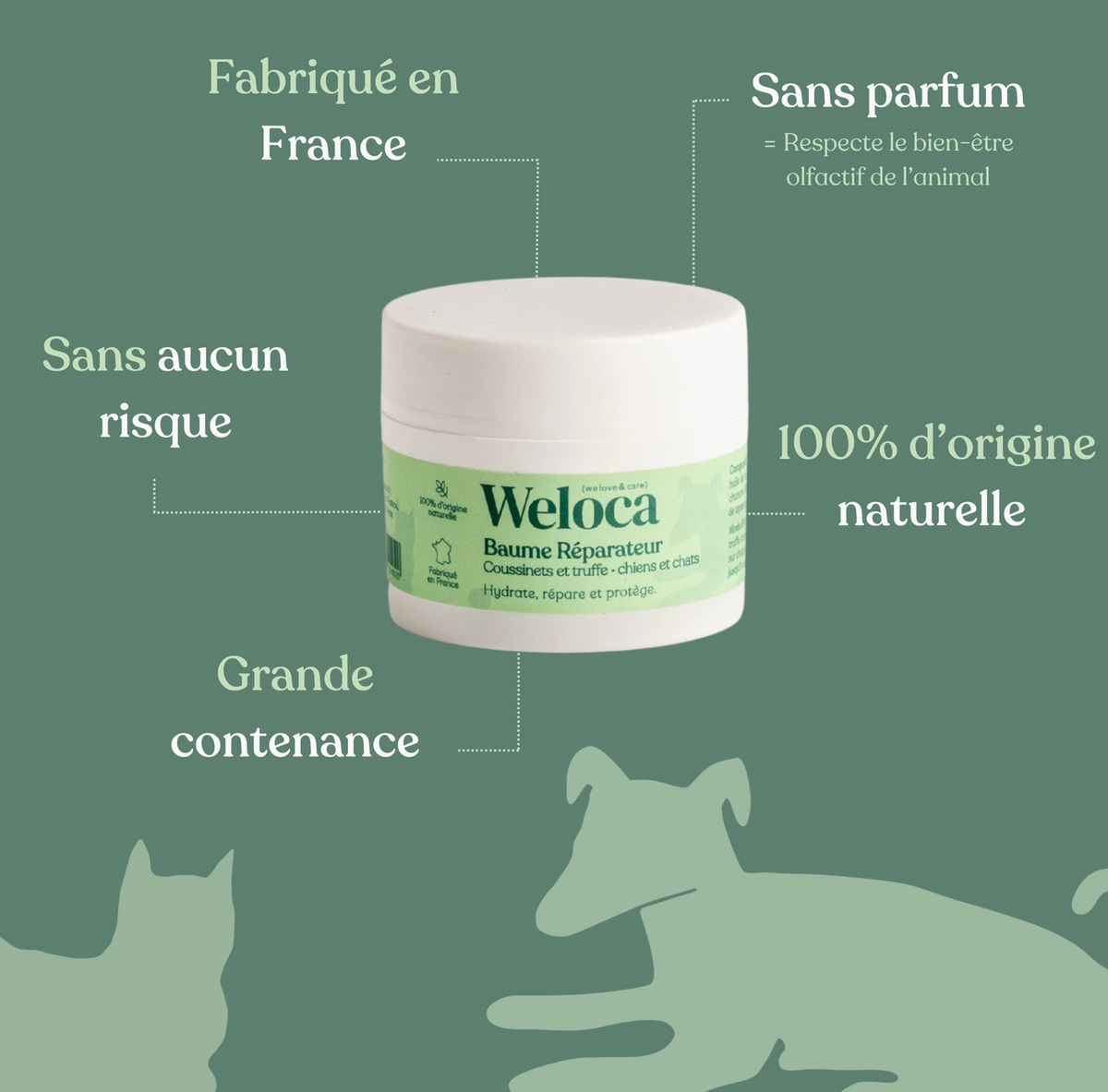 Baume naturel réparateur coussinets & truffe | Chien et chat