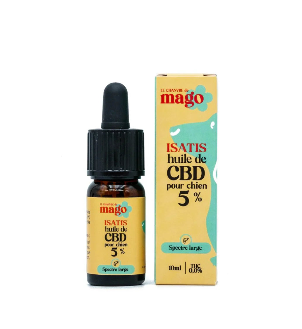 Huile de CBD pour chien Isatis 5%