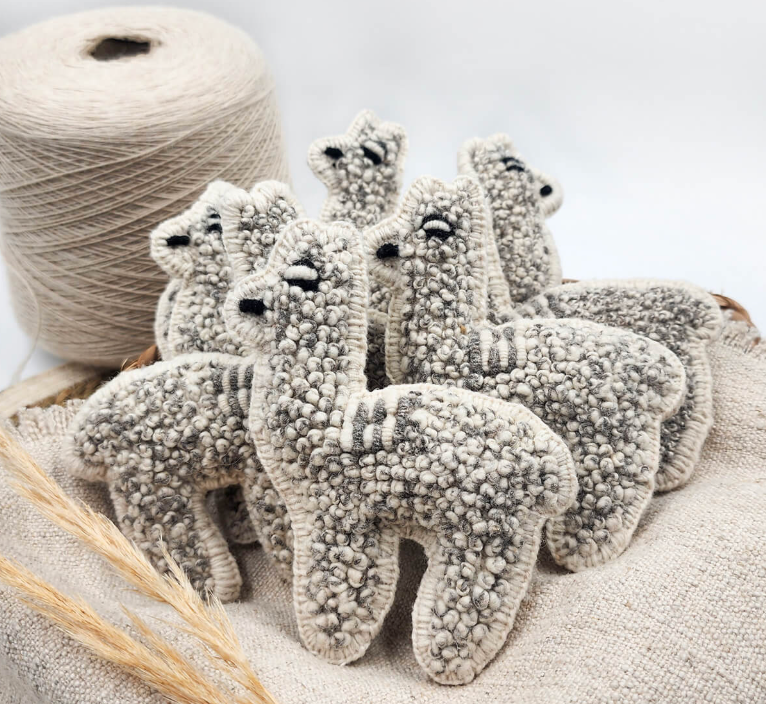 Jouet Lama en Alpaca Natural