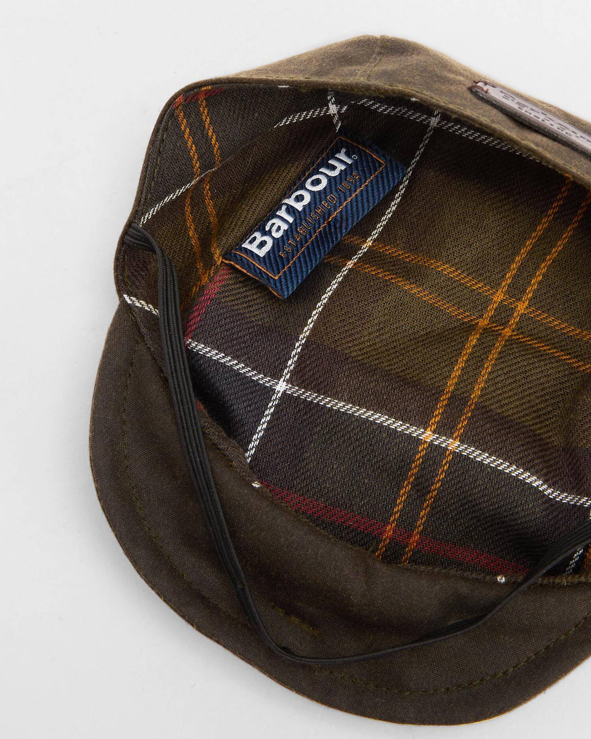 Casquette plate pour chien Barbour Wax Olive
