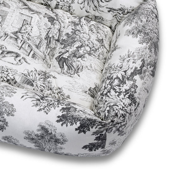 Panier Toile de Jouy Anthracite