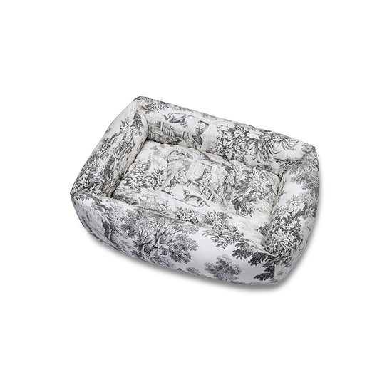 Panier Toile de Jouy Anthracite