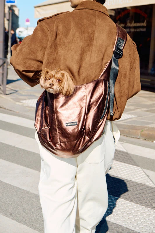 Sac de transport pour chiens et chats - Bronze métalisé