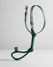 Laisse simple bi-matières Vert Forêt