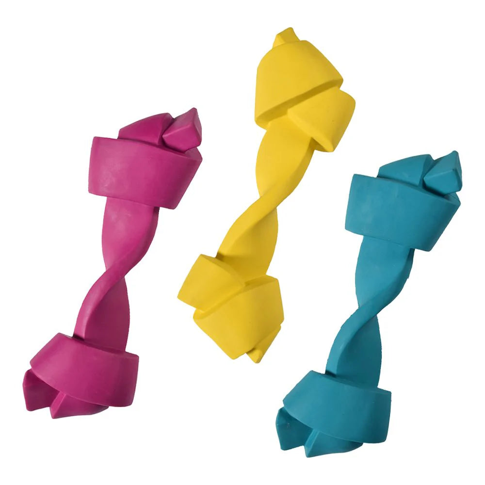 Jouet pour chien en caoutchouc jaune Bobby