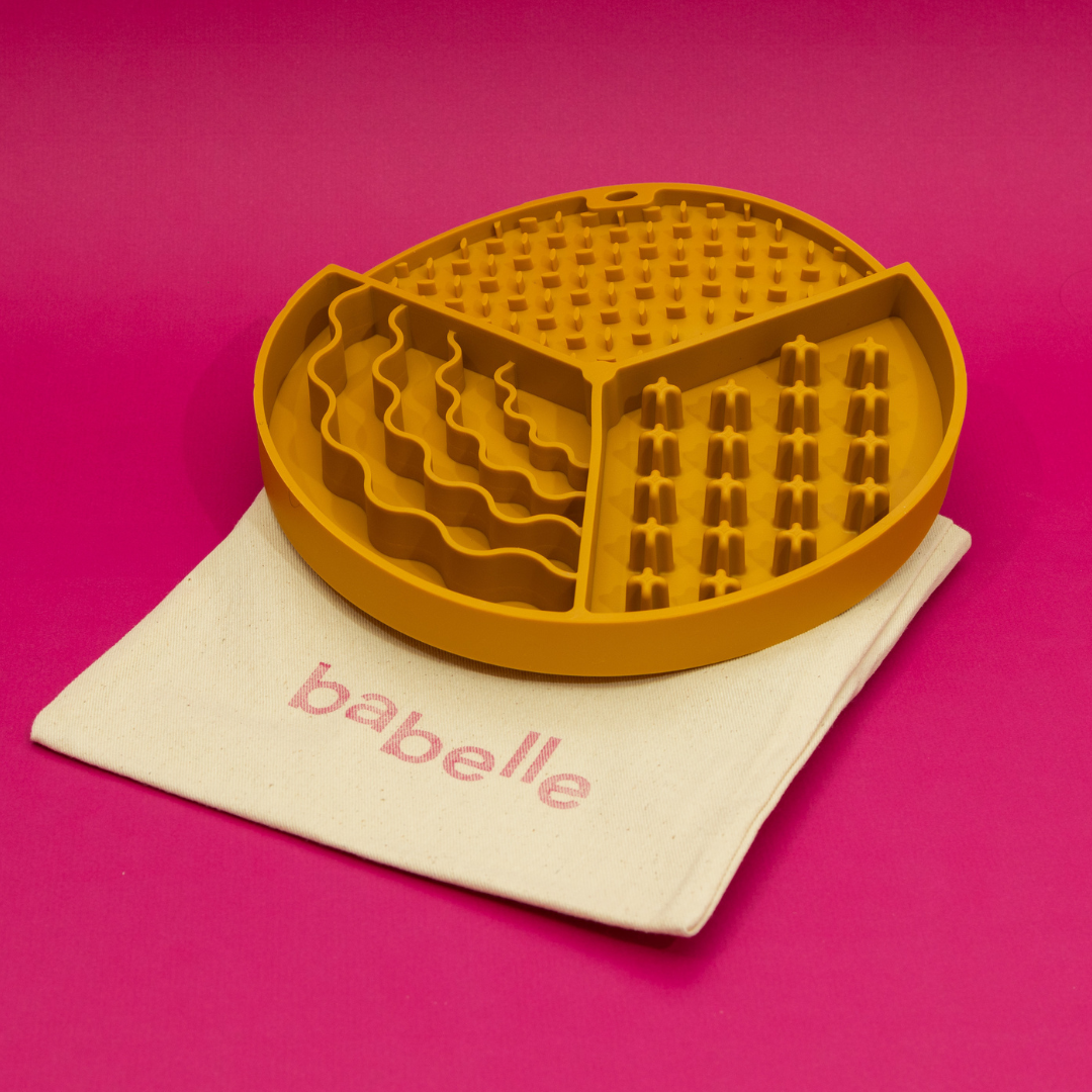 Tapis de léchage moutarde Adventure