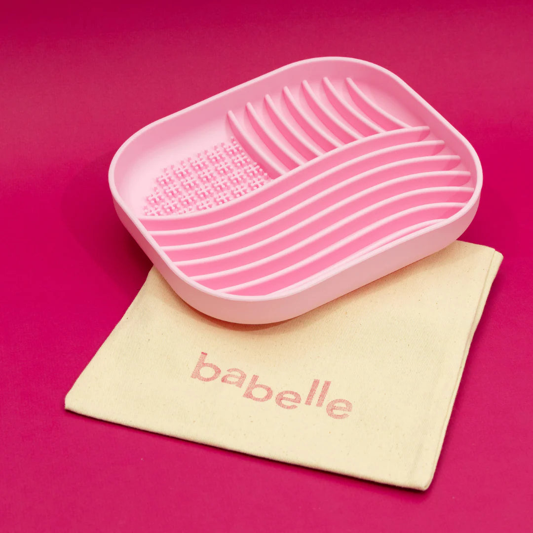 Gamelle anti-glouton rose Wavy