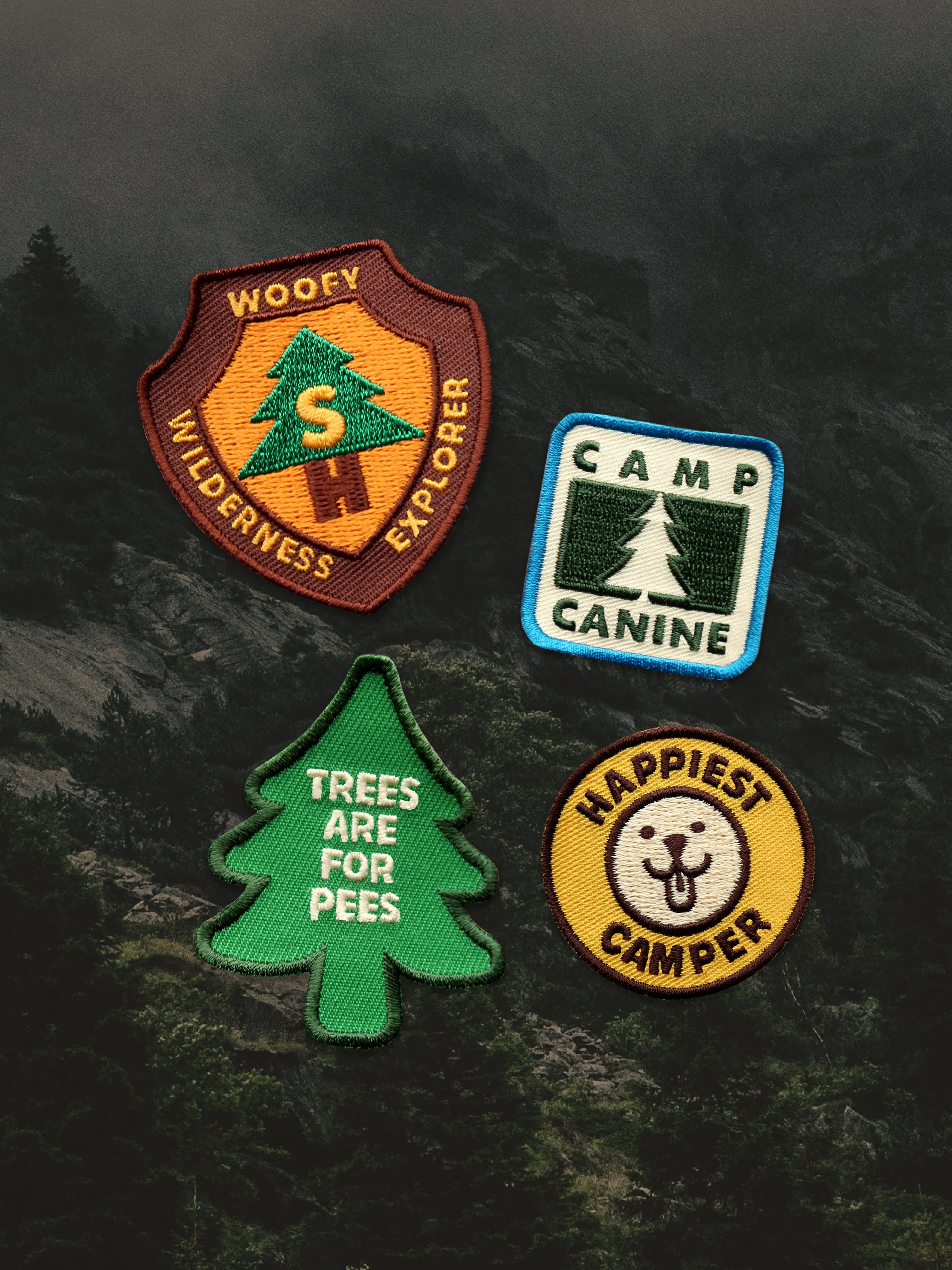 Trees Are for Pees | Patch à repasser pour animaux de compagnie