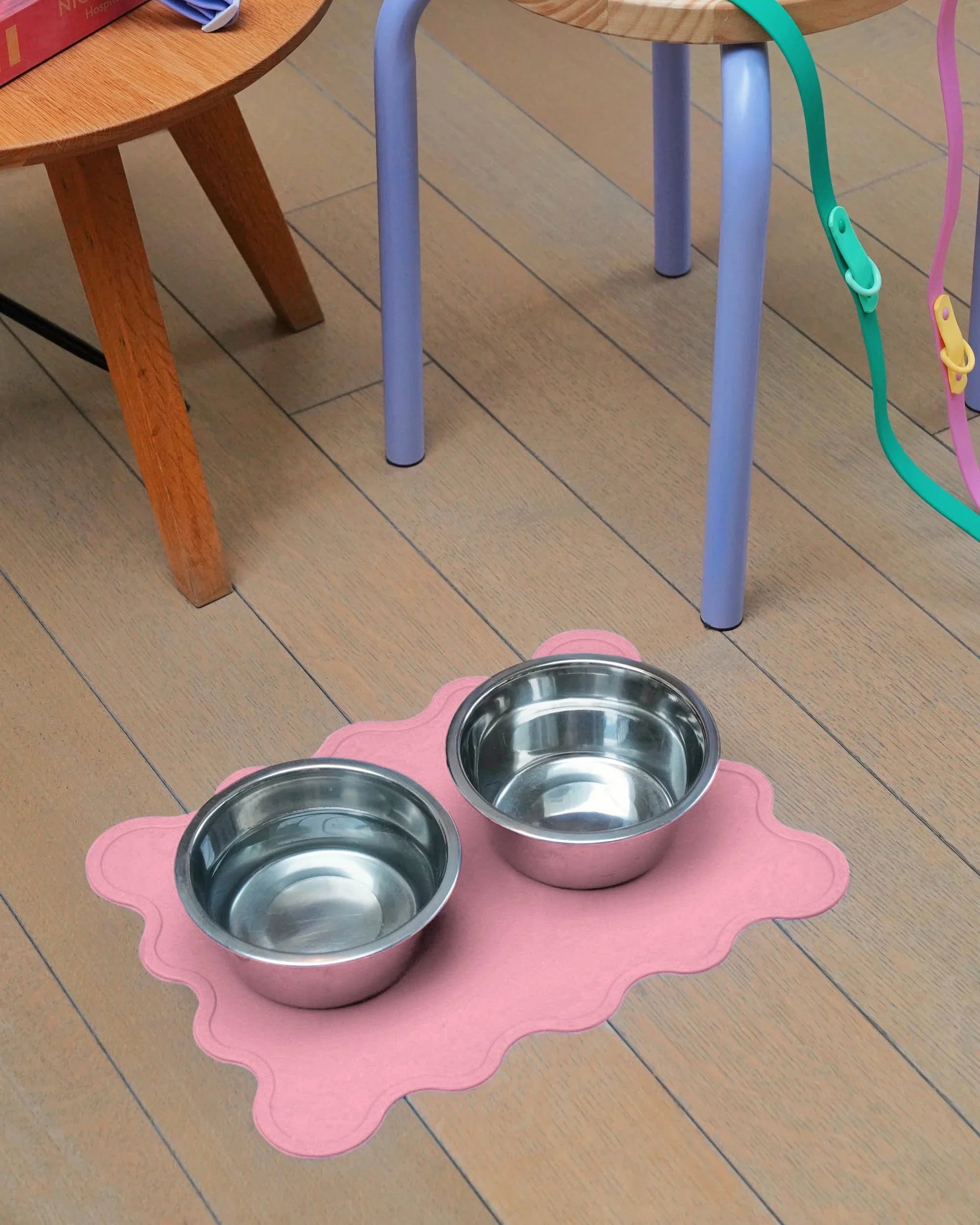 Tapis de gamelle Rose