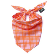 Bandana à carreaux roses et oranges