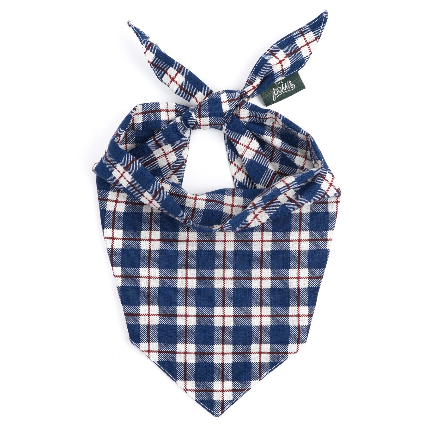 Bandana à carreaux bleu et rouge