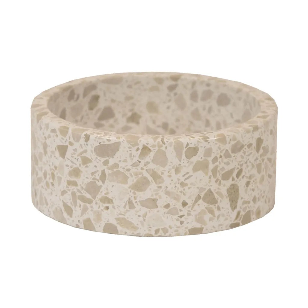 Gamelle en terrazzo beige