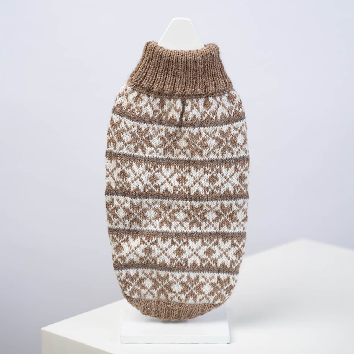 Pull de Noël pour chien en alpaga à motif flocons de neige