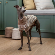 Pull de Noël pour chien en alpaga à motif flocons de neige