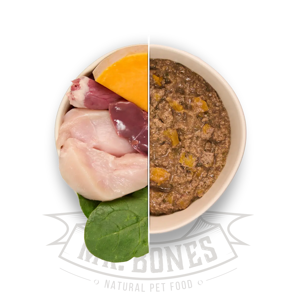 Nourriture faite maison pour chiens - Poulet & légumes