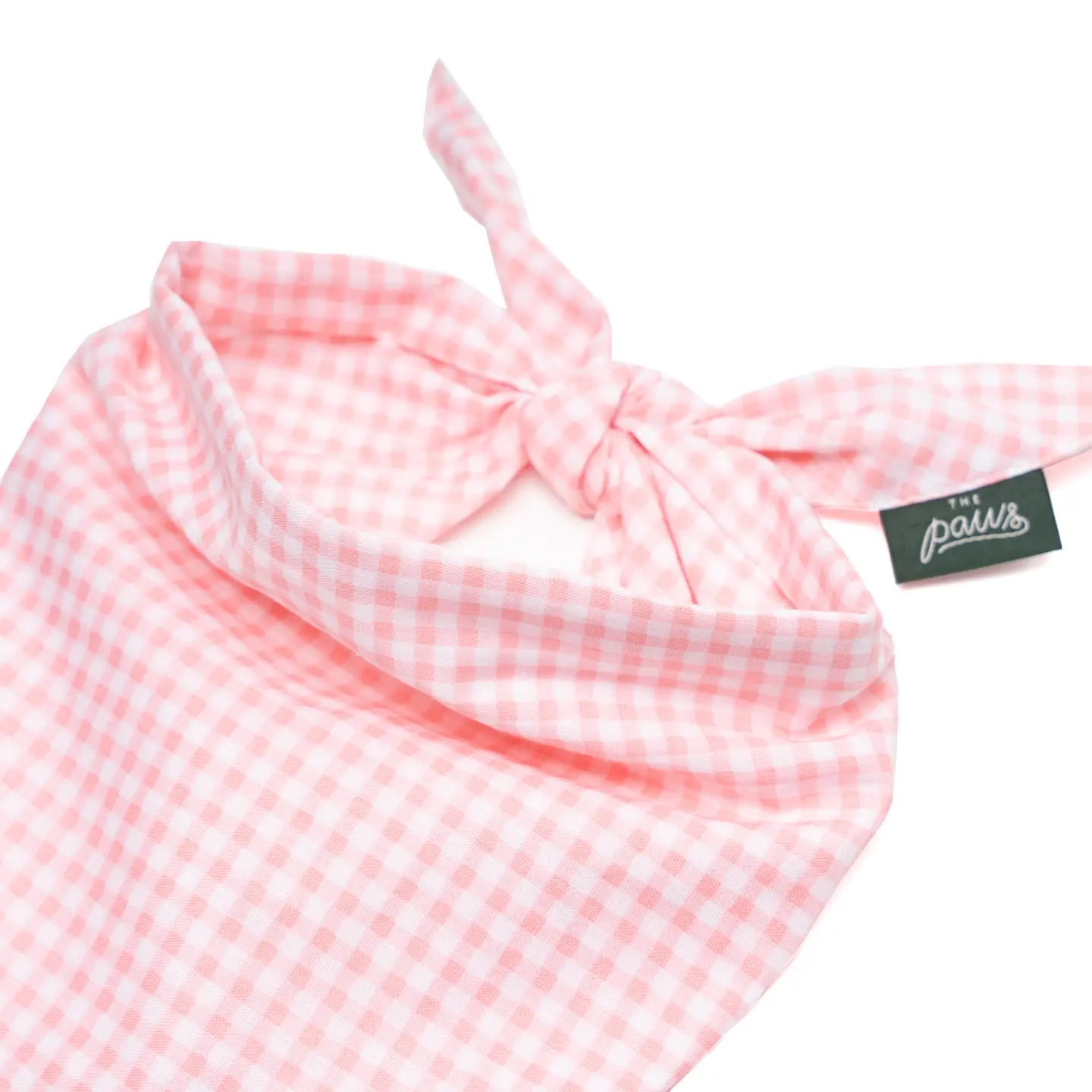 Bandana à carreaux rose