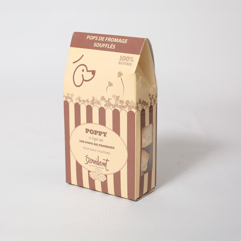 Dés de fromage soufflés Poppy