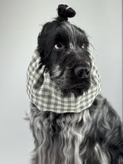 Snood en lin vichy vert