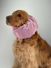 Snood velours côtelé rose