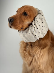 Snood à pois en lin