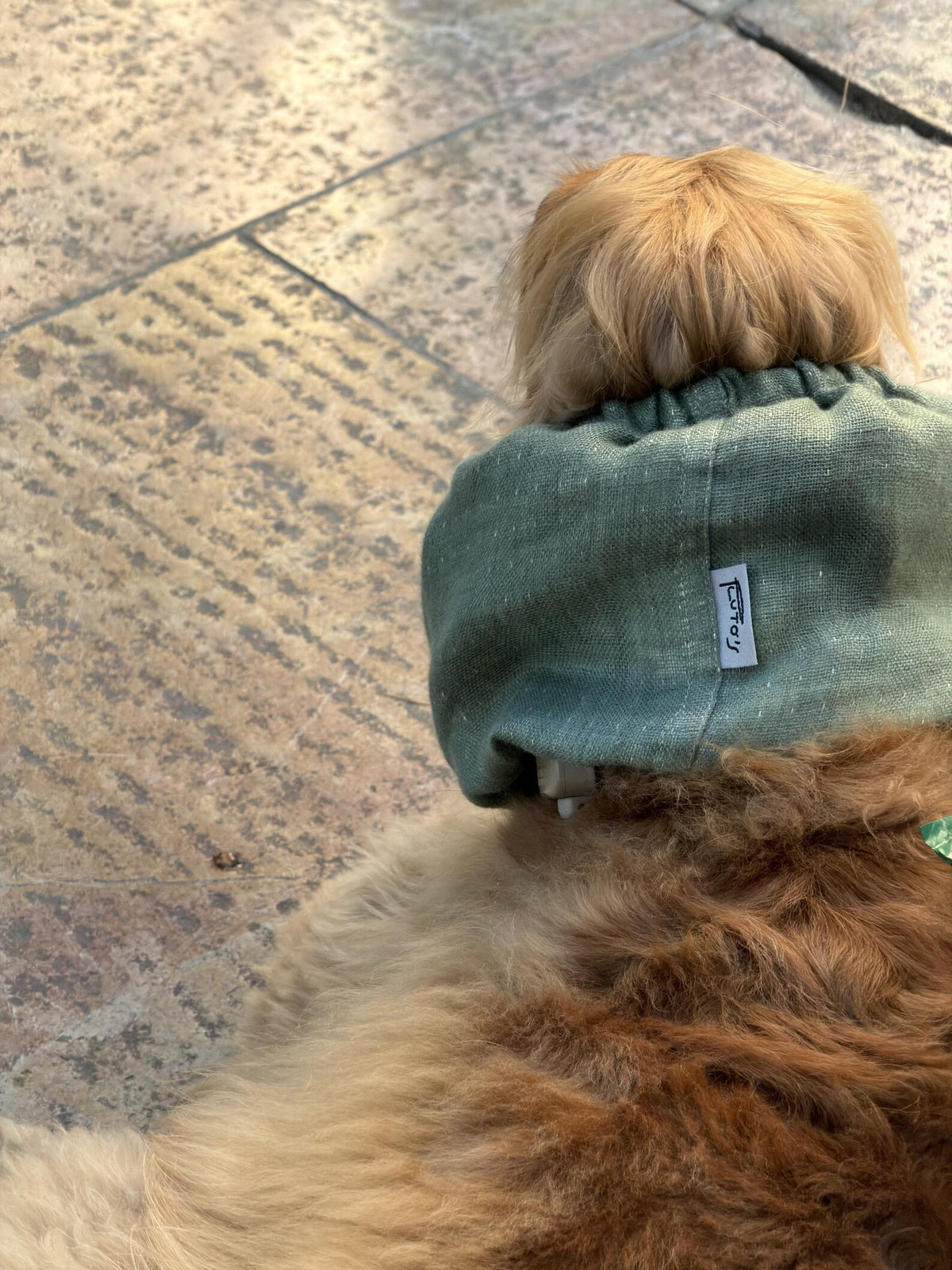 Snood en lin premium vert