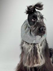 Snood en coton à petits carreaux