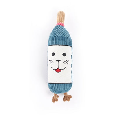 Peluche pour chien bouteille de vin